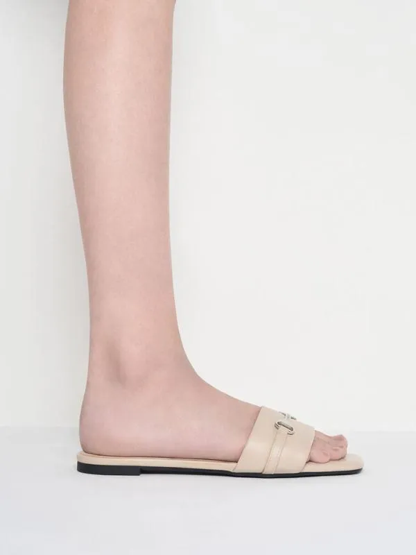 Women Leslie Slide Sandals 8211 Beige CHARLES and KEITH Sandals