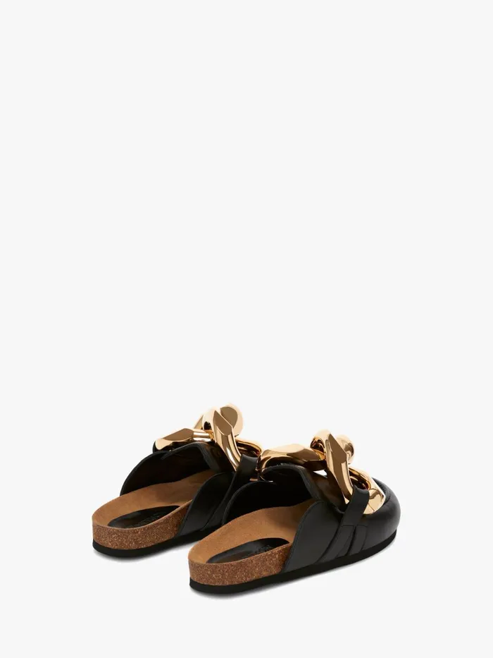Women Loafers JW Anderson CHAIN LOAFER LEATHER MULES Black Women Loafers JW Anderson CHAIN LOAFER LEATHER MULES Black