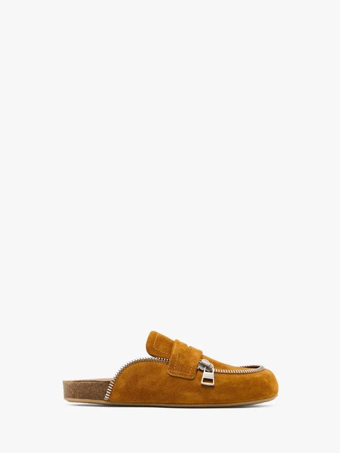Women Loafers JW Anderson LEATHER BIKER LOAFER MULES Tan