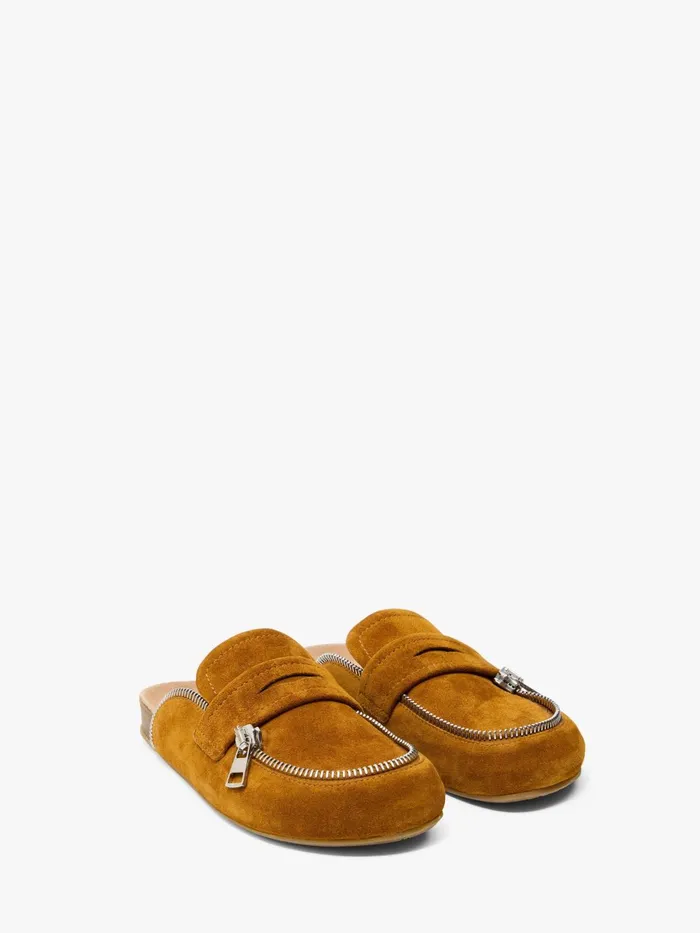 Women Loafers JW Anderson LEATHER BIKER LOAFER MULES Tan Women Loafers JW Anderson LEATHER BIKER LOAFER MULES Tan