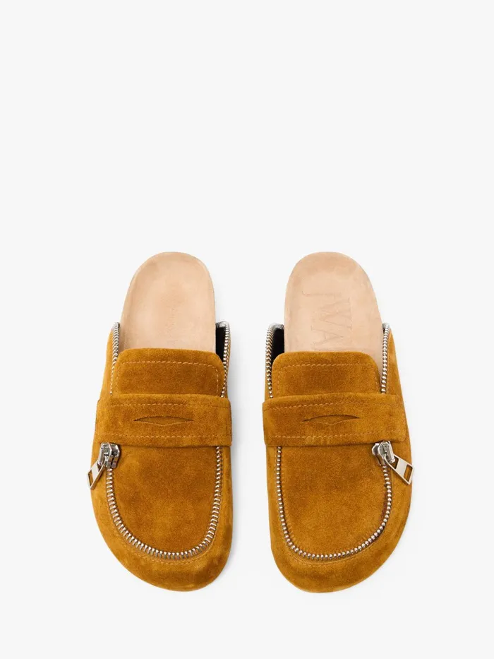Women Loafers JW Anderson LEATHER BIKER LOAFER MULES Tan Women Loafers JW Anderson LEATHER BIKER LOAFER MULES Tan