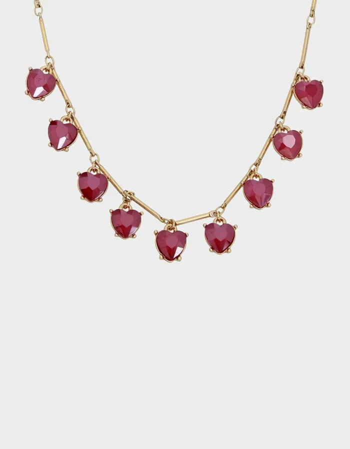 Women LOOK INTO YOUR HEART CHARM NECKLACE RED Betsey Johnson Women LOOK INTO YOUR HEART CHARM NECKLACE RED Betsey Johnson