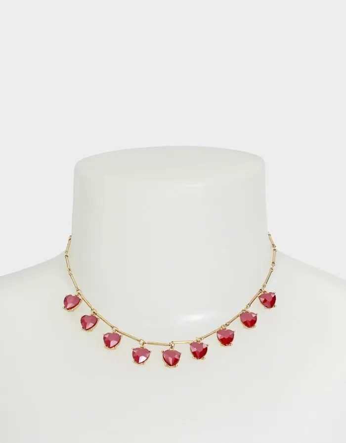 Women LOOK INTO YOUR HEART CHARM NECKLACE RED Betsey Johnson Women LOOK INTO YOUR HEART CHARM NECKLACE RED Betsey Johnson