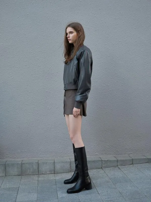 Women Louise BlockHeel KneeHigh Boots 8211 Black CHARLES and KEITH Boots