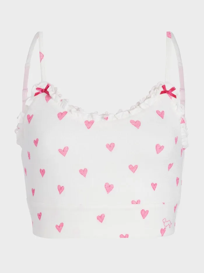 Women Love Me Fuzzy Crop Top Multi Peter Alexander Tops
