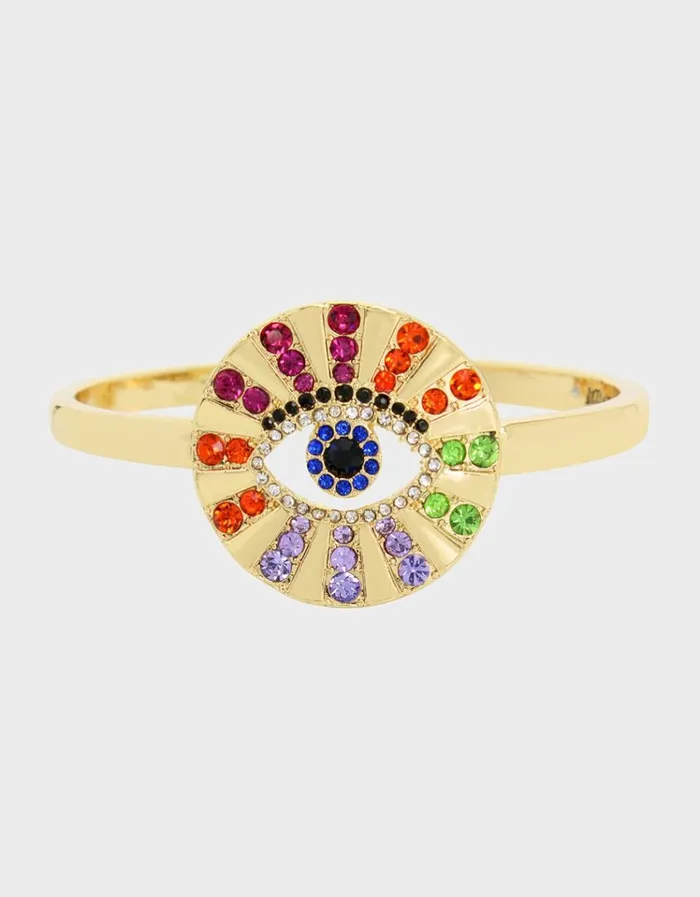 Women LUCKING OUT EYE HINGE BRACELET MULTI Betsey Johnson
