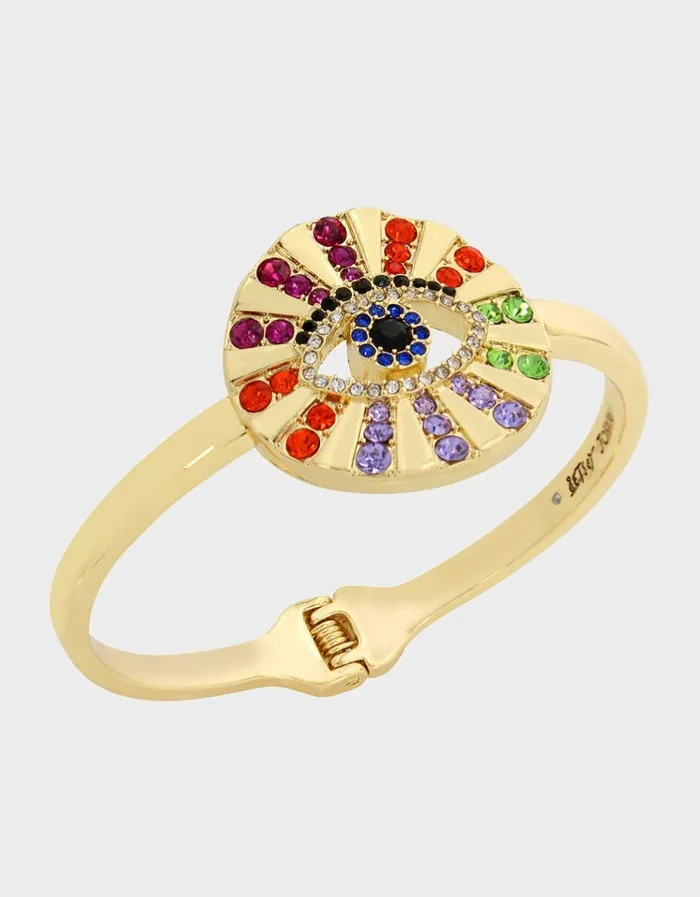 Women LUCKING OUT EYE HINGE BRACELET MULTI Betsey Johnson Women LUCKING OUT EYE HINGE BRACELET MULTI Betsey Johnson