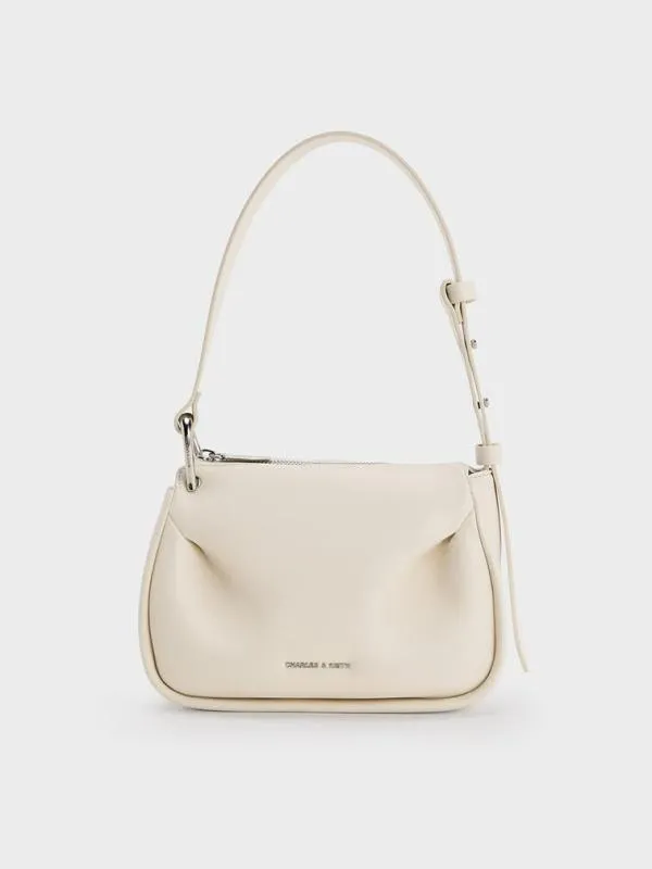 Women Lumen Padded Crossbody Bag 8211 Cream CHARLES and KEITH Crossbody Bags