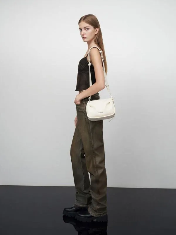 Women Lumen Padded Crossbody Bag 8211 Cream CHARLES and KEITH Crossbody Bags