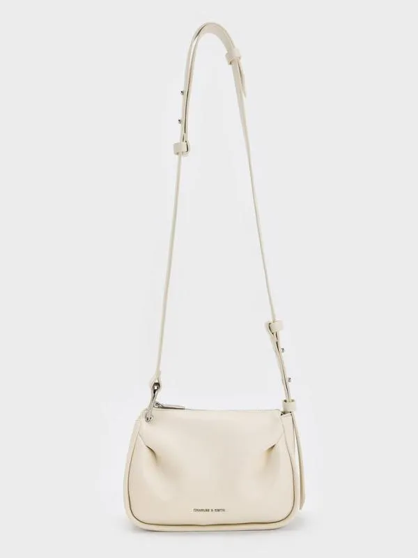 Women Lumen Padded Crossbody Bag 8211 Cream CHARLES and KEITH Crossbody Bags