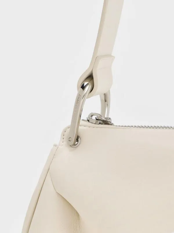 Women Lumen Padded Crossbody Bag 8211 Cream CHARLES and KEITH Crossbody Bags