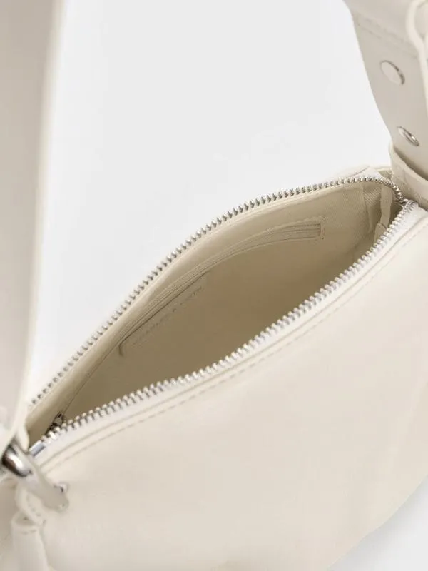 Women Lumen Padded Crossbody Bag 8211 Cream CHARLES and KEITH Crossbody Bags
