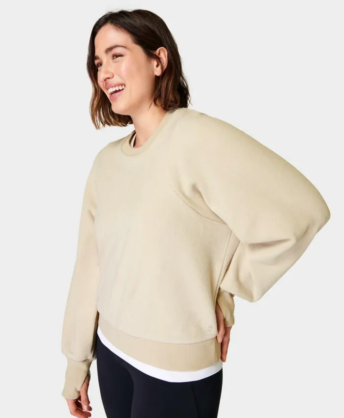 Women Mallow Sweatshirt Dove Beige Sweaty Betty Jumpers Hoodies