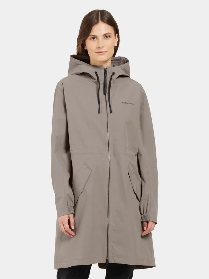 Women Marta Parka Ash Brown Didriksons Spring Jackets