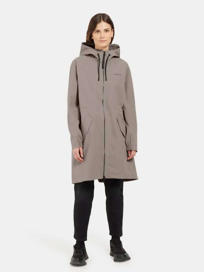 Women Marta Parka Ash Brown Didriksons Spring Jackets