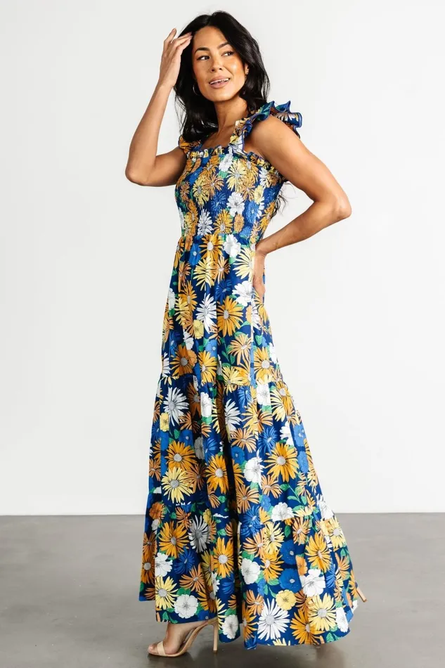 Women Maxi Dresses Baltic Born Adela Maxi Dress Blue Multi Floral Women Maxi Dresses Baltic Born Adela Maxi Dress Blue Multi Floral