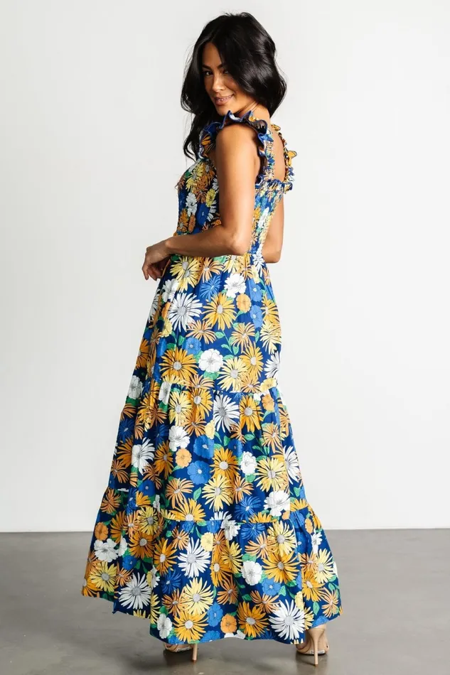 Women Maxi Dresses Baltic Born Adela Maxi Dress Blue Multi Floral Women Maxi Dresses Baltic Born Adela Maxi Dress Blue Multi Floral