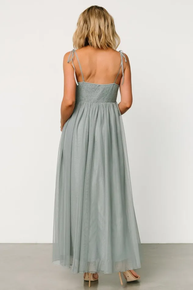 Women Maxi Dresses Baltic Born Fiona Tulle Maxi Dress Eucalyptus Women Maxi Dresses Baltic Born Fiona Tulle Maxi Dress Eucalyptus