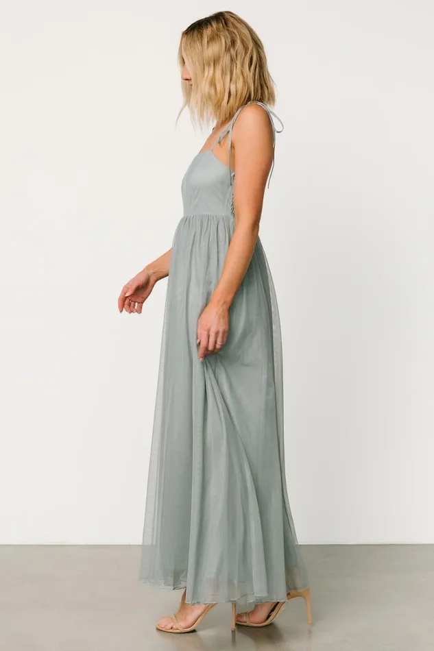 Women Maxi Dresses Baltic Born Fiona Tulle Maxi Dress Eucalyptus Women Maxi Dresses Baltic Born Fiona Tulle Maxi Dress Eucalyptus