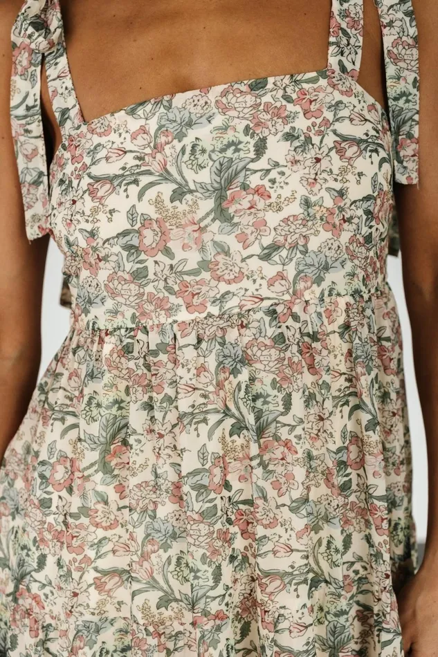 Women Maxi Dresses Baltic Born Lelisa Shoulder Tie Dress Cream Floral Women Maxi Dresses Baltic Born Lelisa Shoulder Tie Dress Cream Floral