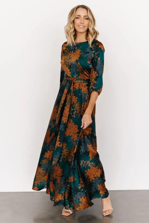 Women Maxi Dresses Baltic Born Paula Satin Maxi Dress Jade Multi Women Maxi Dresses Baltic Born Paula Satin Maxi Dress Jade Multi