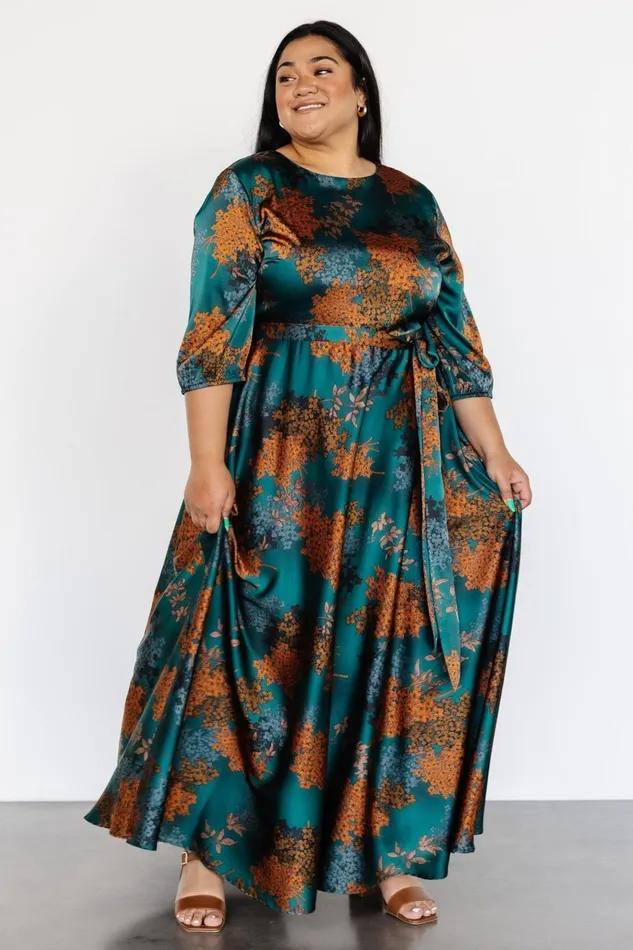 Women Maxi Dresses Baltic Born Paula Satin Maxi Dress Jade Multi Women Maxi Dresses Baltic Born Paula Satin Maxi Dress Jade Multi