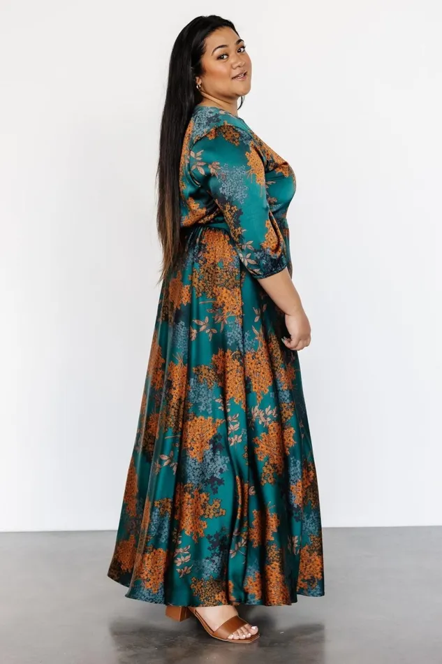 Women Maxi Dresses Baltic Born Paula Satin Maxi Dress Jade Multi Women Maxi Dresses Baltic Born Paula Satin Maxi Dress Jade Multi