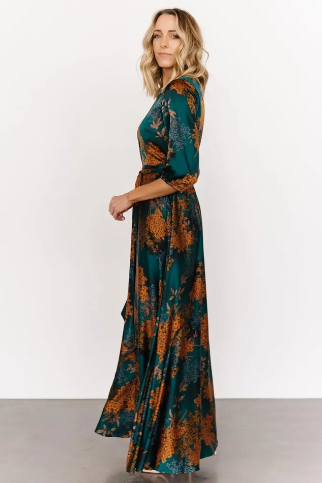 Women Maxi Dresses Baltic Born Paula Satin Maxi Dress Jade Multi Women Maxi Dresses Baltic Born Paula Satin Maxi Dress Jade Multi