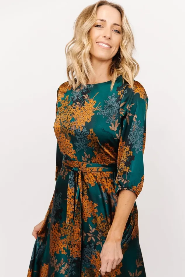 Women Maxi Dresses Baltic Born Paula Satin Maxi Dress Jade Multi Women Maxi Dresses Baltic Born Paula Satin Maxi Dress Jade Multi
