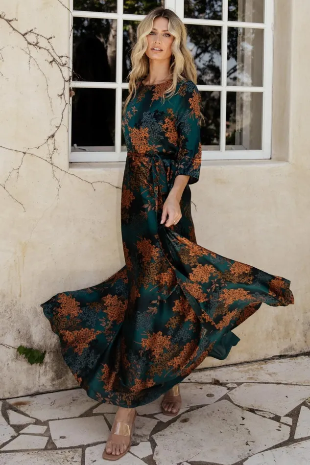 Women Maxi Dresses Baltic Born Paula Satin Maxi Dress Jade Multi Women Maxi Dresses Baltic Born Paula Satin Maxi Dress Jade Multi