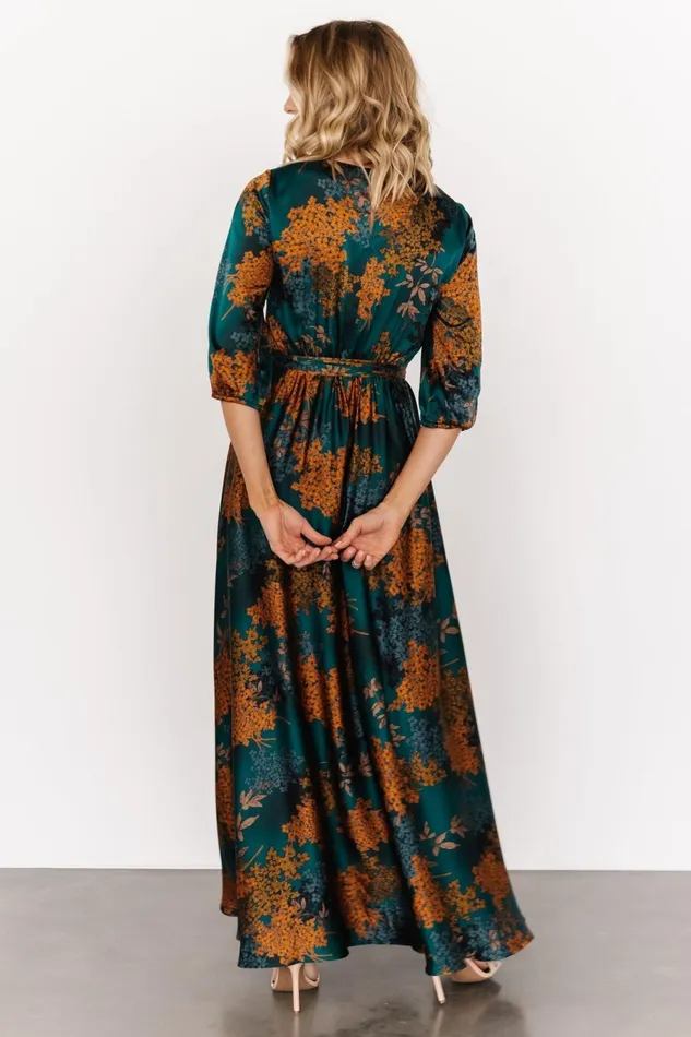 Women Maxi Dresses Baltic Born Paula Satin Maxi Dress Jade Multi Women Maxi Dresses Baltic Born Paula Satin Maxi Dress Jade Multi