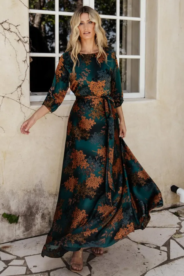 Women Maxi Dresses Baltic Born Paula Satin Maxi Dress Jade Multi Women Maxi Dresses Baltic Born Paula Satin Maxi Dress Jade Multi