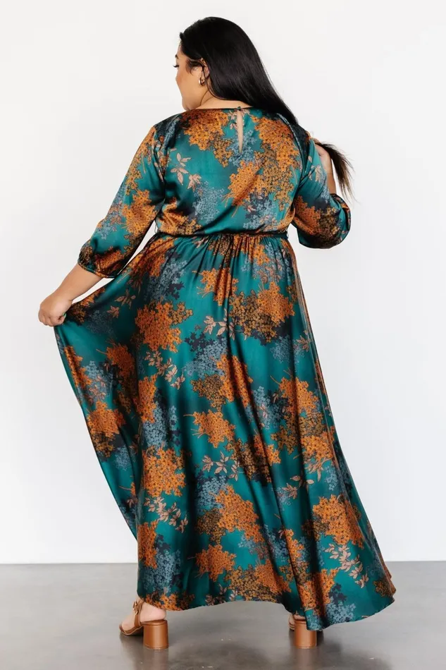 Women Maxi Dresses Baltic Born Paula Satin Maxi Dress Jade Multi Women Maxi Dresses Baltic Born Paula Satin Maxi Dress Jade Multi