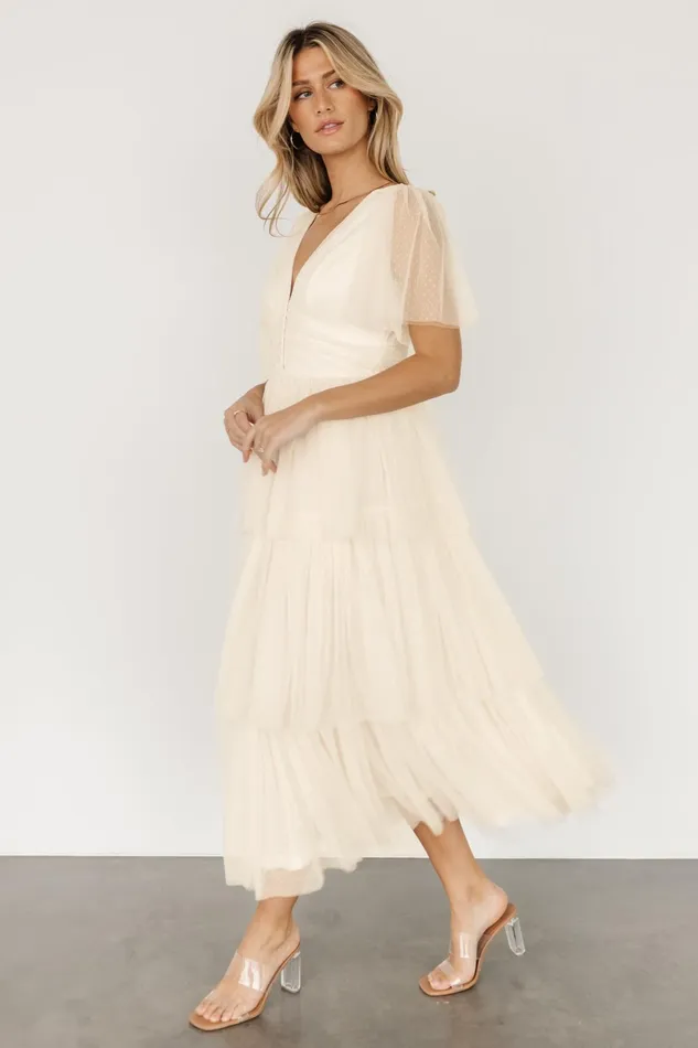 Women Maxi Dresses Baltic Born Starlet Tiered Maxi Dress Cream Women Maxi Dresses Baltic Born Starlet Tiered Maxi Dress Cream