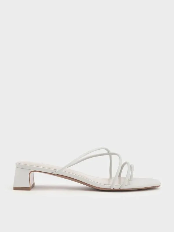 Women Meadow Strappy Toe Ring Sandals 8211 White CHARLES and KEITH Sandals
