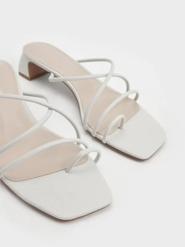 Women Meadow Strappy Toe Ring Sandals 8211 White CHARLES and KEITH Sandals Women Meadow Strappy Toe Ring Sandals 8211 White CHARLES and KEITH Sandals