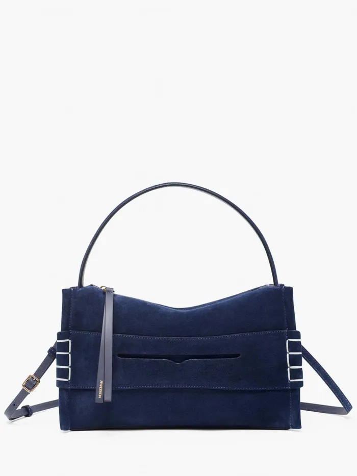 WomenMen Top Handle Bags JW Anderson MEDIUM LOAFER BAG 8211 SUEDE SHOULDER BAG Navy WomenMen Top Handle Bags JW Anderson MEDIUM LOAFER BAG 8211 SUEDE SHOULDER BAG Navy