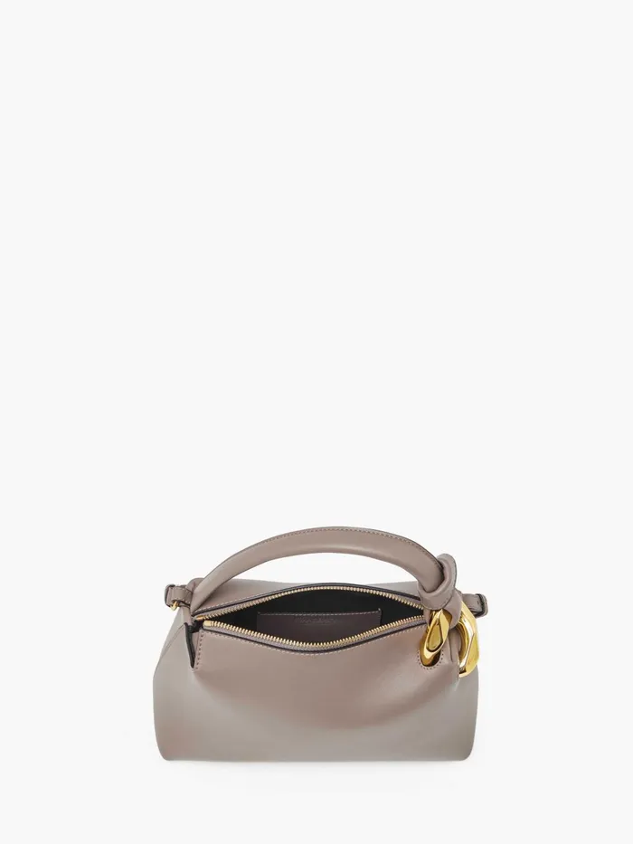 WomenMen Top Handle Bags JW Anderson SMALL JWA CORNER BAG 8211 LEATHER CROSSBODY BAG Taupe WomenMen Top Handle Bags JW Anderson SMALL JWA CORNER BAG 8211 LEATHER CROSSBODY BAG Taupe