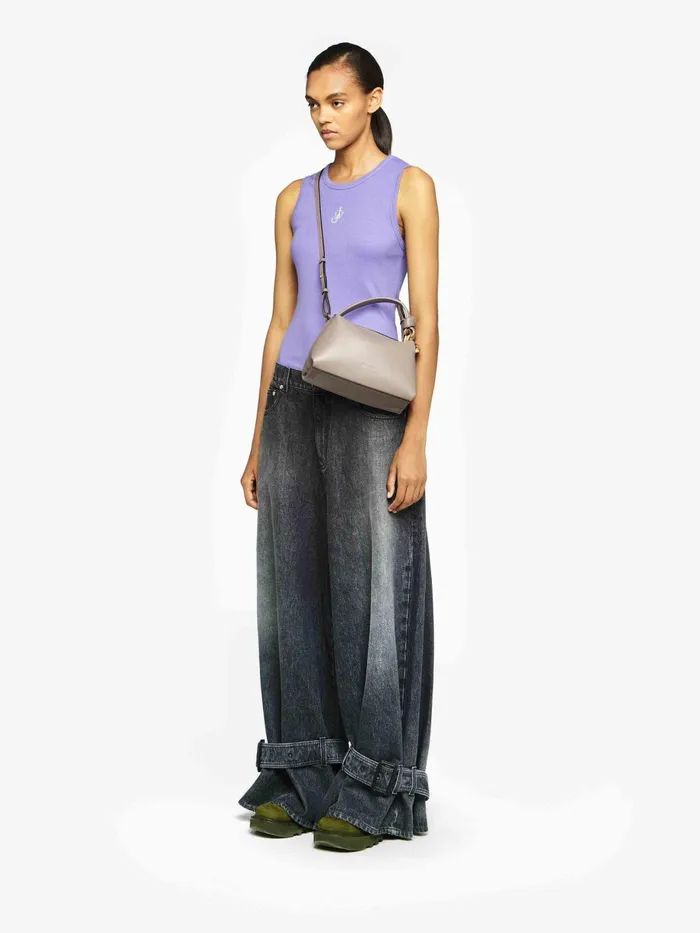 WomenMen Top Handle Bags JW Anderson SMALL JWA CORNER BAG 8211 LEATHER CROSSBODY BAG Taupe WomenMen Top Handle Bags JW Anderson SMALL JWA CORNER BAG 8211 LEATHER CROSSBODY BAG Taupe