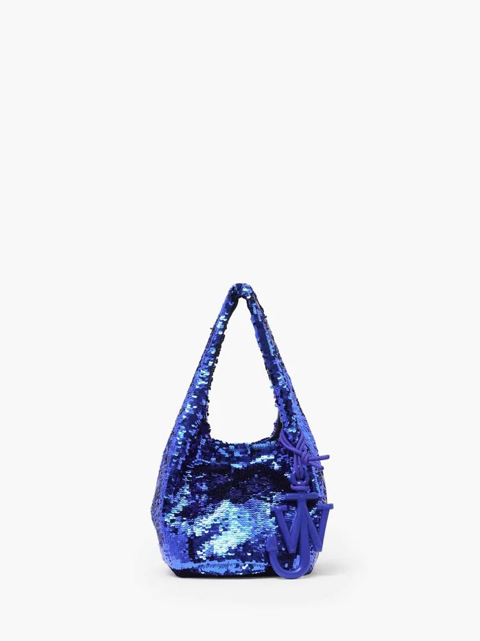 WomenMen Tote Bags JW Anderson MINI SEQUIN SHOPPER 8211 TOP HANDLE BAG Dark Blue WomenMen Tote Bags JW Anderson MINI SEQUIN SHOPPER 8211 TOP HANDLE BAG Dark Blue