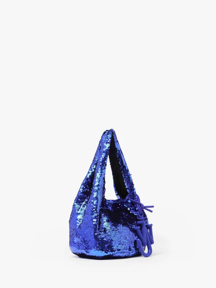 WomenMen Tote Bags JW Anderson MINI SEQUIN SHOPPER 8211 TOP HANDLE BAG Dark Blue WomenMen Tote Bags JW Anderson MINI SEQUIN SHOPPER 8211 TOP HANDLE BAG Dark Blue