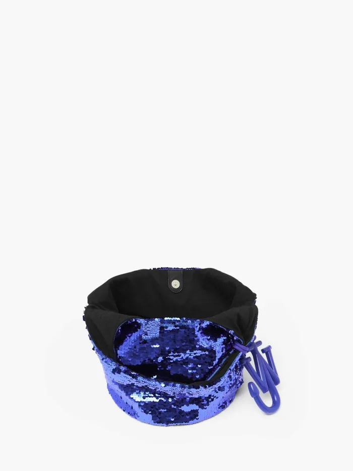 WomenMen Tote Bags JW Anderson MINI SEQUIN SHOPPER 8211 TOP HANDLE BAG Dark Blue WomenMen Tote Bags JW Anderson MINI SEQUIN SHOPPER 8211 TOP HANDLE BAG Dark Blue