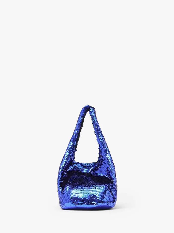 WomenMen Tote Bags JW Anderson MINI SEQUIN SHOPPER 8211 TOP HANDLE BAG Dark Blue WomenMen Tote Bags JW Anderson MINI SEQUIN SHOPPER 8211 TOP HANDLE BAG Dark Blue