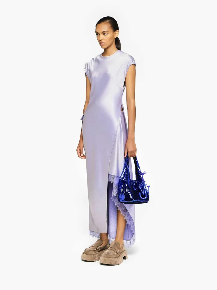WomenMen Tote Bags JW Anderson MINI SEQUIN SHOPPER 8211 TOP HANDLE BAG Dark Blue WomenMen Tote Bags JW Anderson MINI SEQUIN SHOPPER 8211 TOP HANDLE BAG Dark Blue