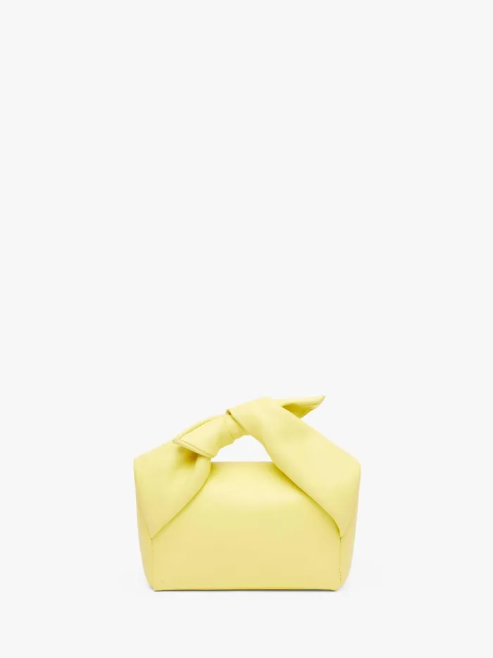WomenMen Twister Bag JW Anderson MEDIUM BOW TWISTER 8211 LEATHER TOP HANDLE BAG Lemonade WomenMen Twister Bag JW Anderson MEDIUM BOW TWISTER 8211 LEATHER TOP HANDLE BAG Lemonade