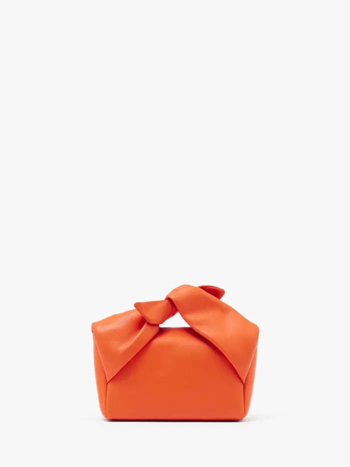 WomenMen Twister Bag JW Anderson MEDIUM BOW TWISTER 8211 LEATHER TOP HANDLE BAG Orange WomenMen Twister Bag JW Anderson MEDIUM BOW TWISTER 8211 LEATHER TOP HANDLE BAG Orange