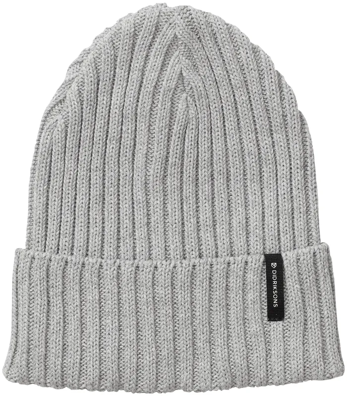 WomenMenYouth Laken Beanie Grey Melange Didriksons Hats and Caps