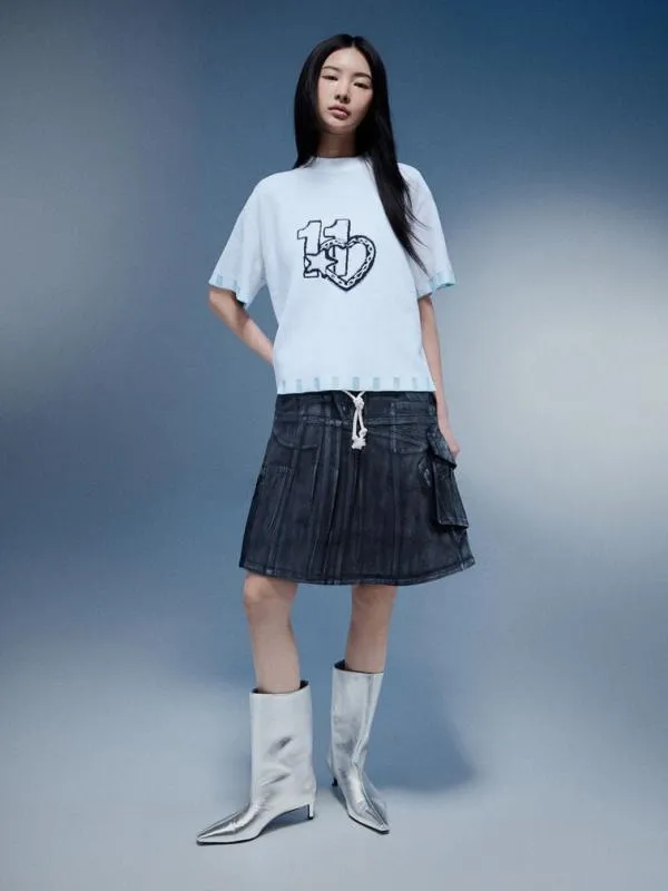 Women Metallic Elongated TaperedToe KittenHeel Calf Boots 8211 Silver CHARLES and KEITH Boots