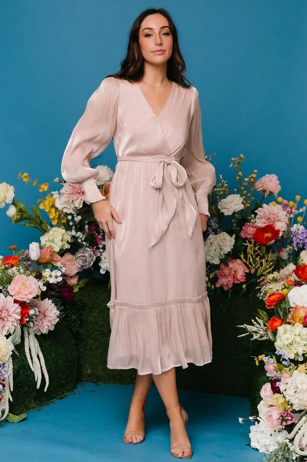 Women Midi Dresses Baltic Born Flynn Midi Dress Champagne Women Midi Dresses Baltic Born Flynn Midi Dress Champagne
