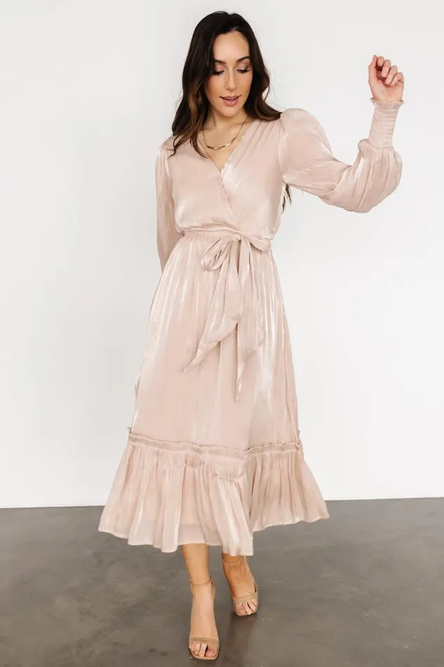 Women Midi Dresses Baltic Born Flynn Midi Dress Champagne Women Midi Dresses Baltic Born Flynn Midi Dress Champagne